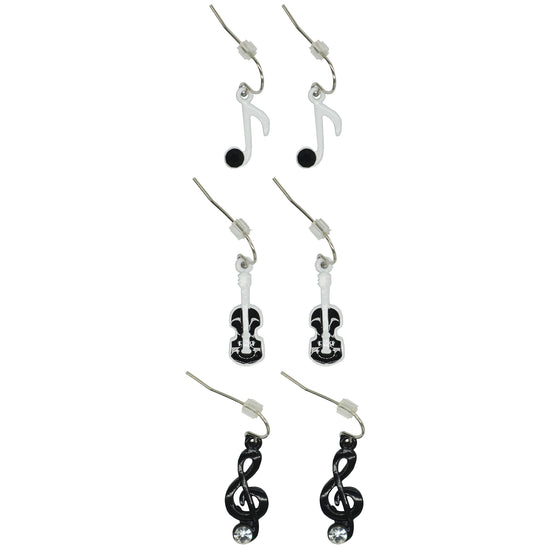 Musical Note with Jet Stone, Treble Clef