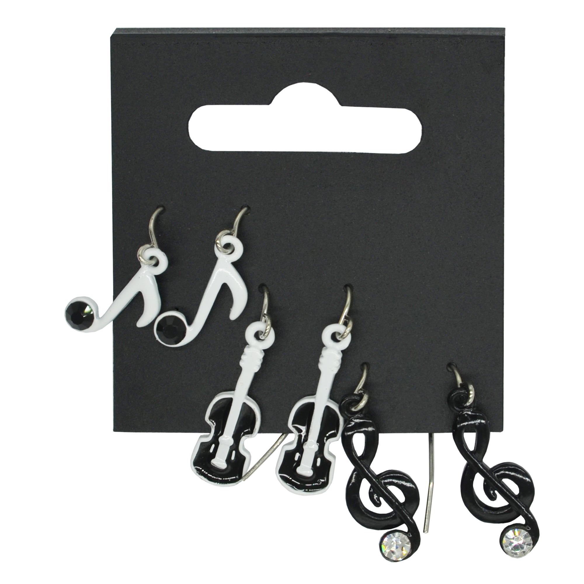 Musical Note with Jet Stone, Treble Clef