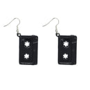 Black Cassette Earrings