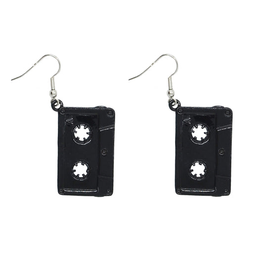 Black Cassette Earrings