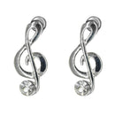 Treble Clef Stud Earrings