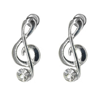 Treble Clef Stud Earrings