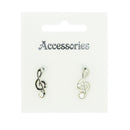 Treble Clef Stud Earrings