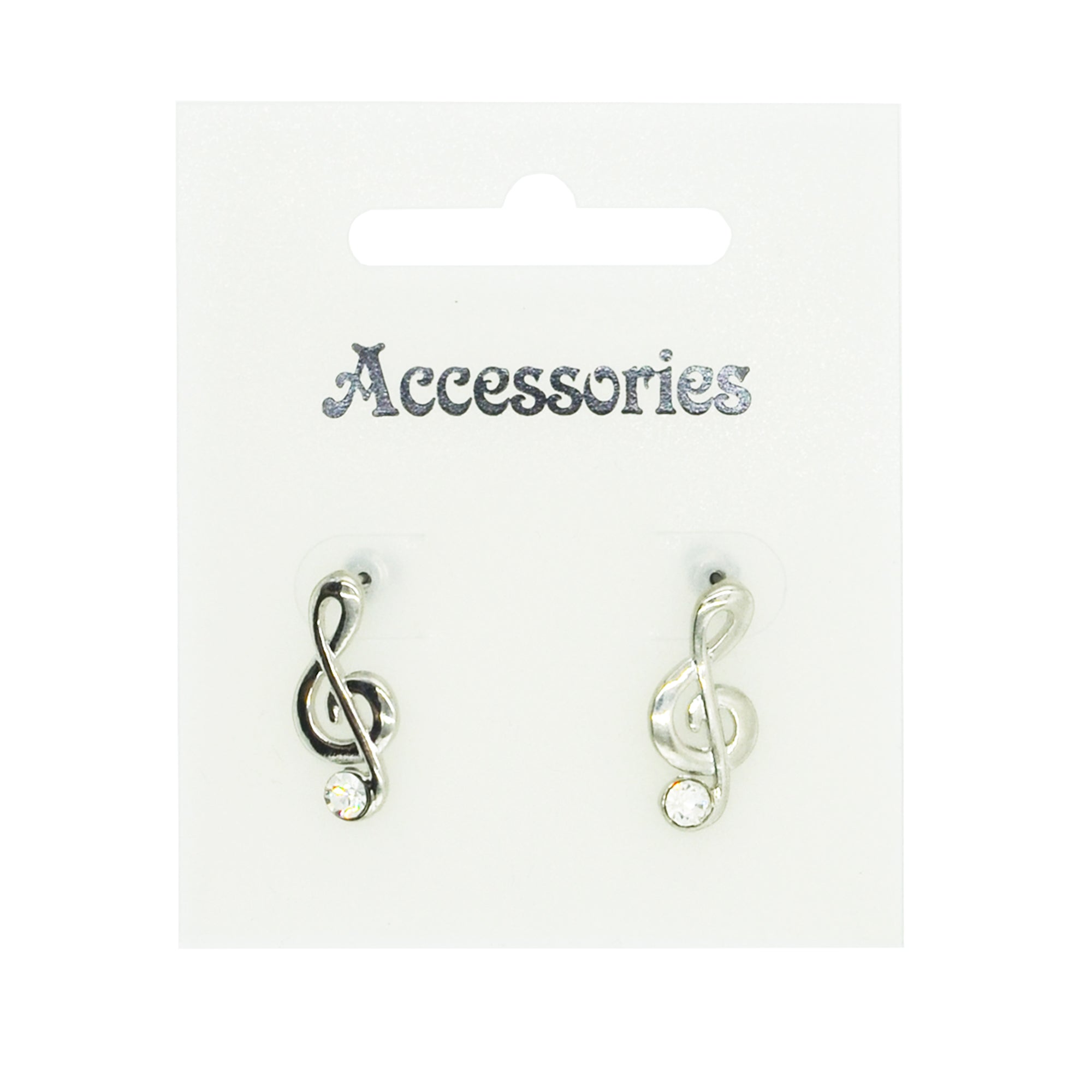 Treble Clef Stud Earrings