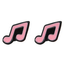 Pink Musical Note Stud Earrings