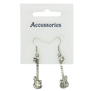 Electric Guitar Earrings with Diamante Stones