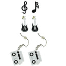 Electric Guitar, Musical Notes Studs & Boombox Earrings
