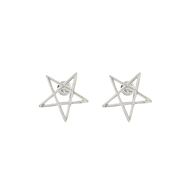 Pentagram Stud Earrings - 1.5cm Diameter