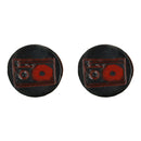 Black & Red Cassette Stud Earrings