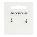 Black Electric Guitar Stud Earrings