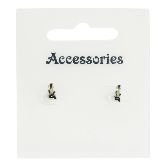 Black Electric Guitar Stud Earrings
