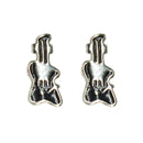 Black Electric Guitar Stud Earrings