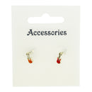 Red Electric Guitar Stud Earrings