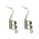 Musical Note Earrings with Diamante Stones