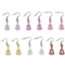 Six Assorted Colour Guitar Earrings on a Card