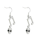 Eyed Skulled Musical Note Earrings