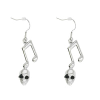 Eyed Skulled Musical Note Earrings