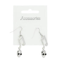 Eyed Skulled Musical Note Earrings
