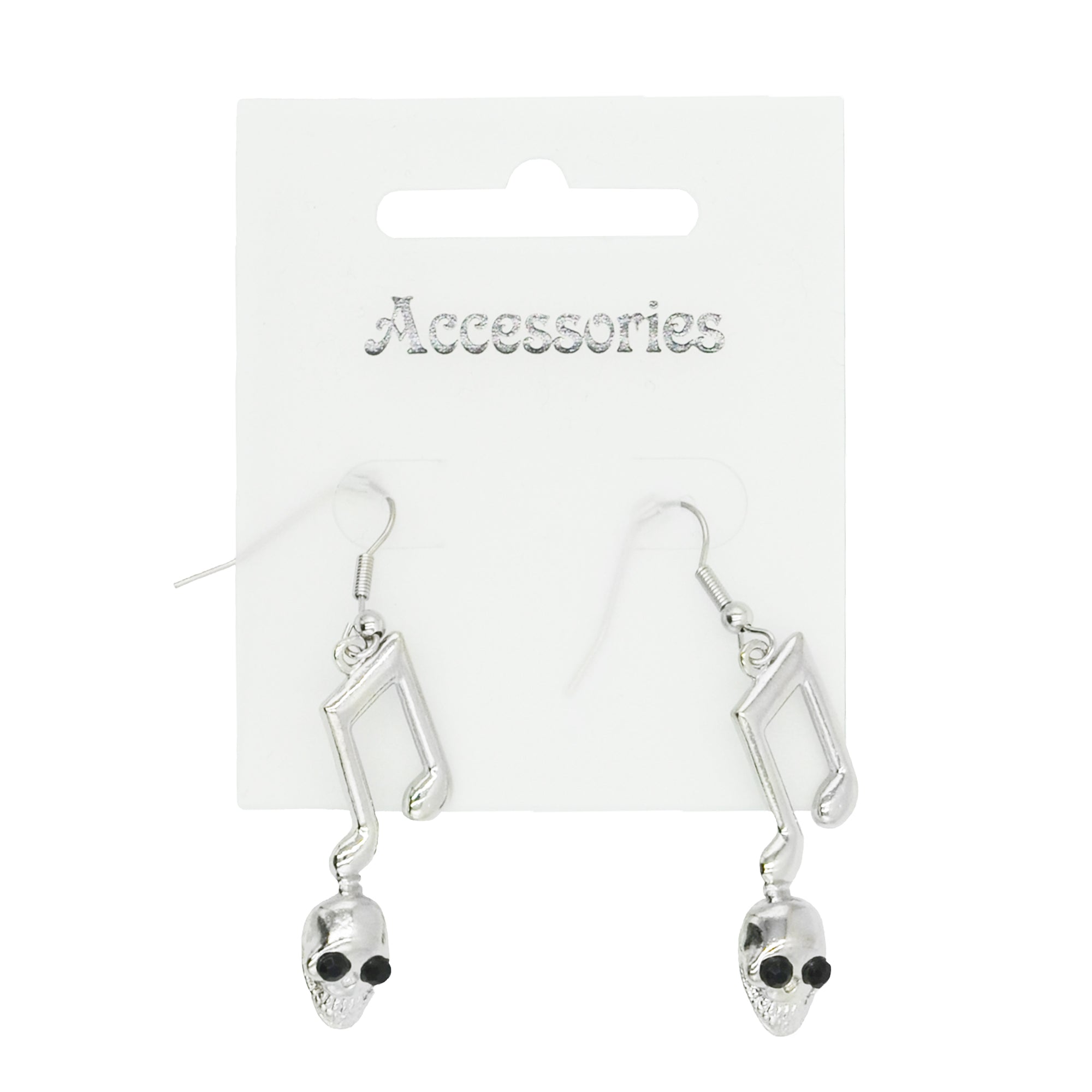 Eyed Skulled Musical Note Earrings