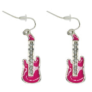 Electric Guitar Earrings with Diamante Stones