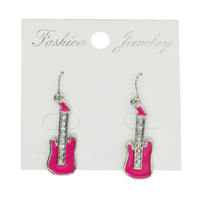 Electric Guitar Earrings with Diamante Stones