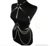 PU Straps & Chain Top Harness/ Body Brace