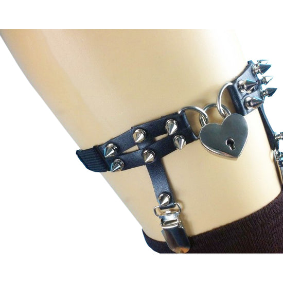 Padlock PU Leg Garter