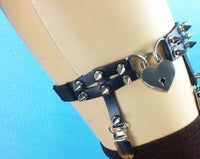 Padlock PU Leg Garter