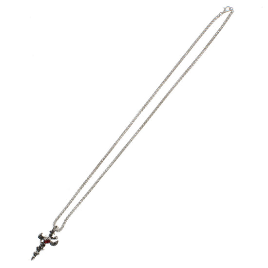 Snake Wrapped Winged Sword Necklace