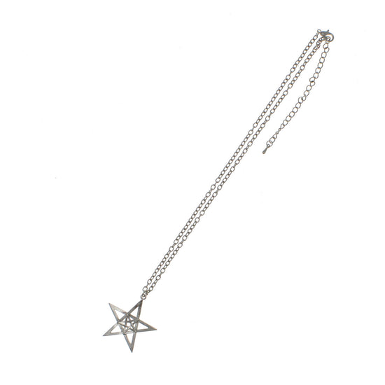 Double Pentagram Chain Necklace