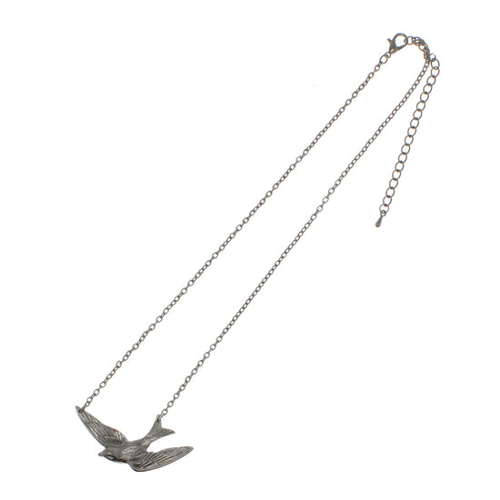 Silver Swallow Chain Necklace