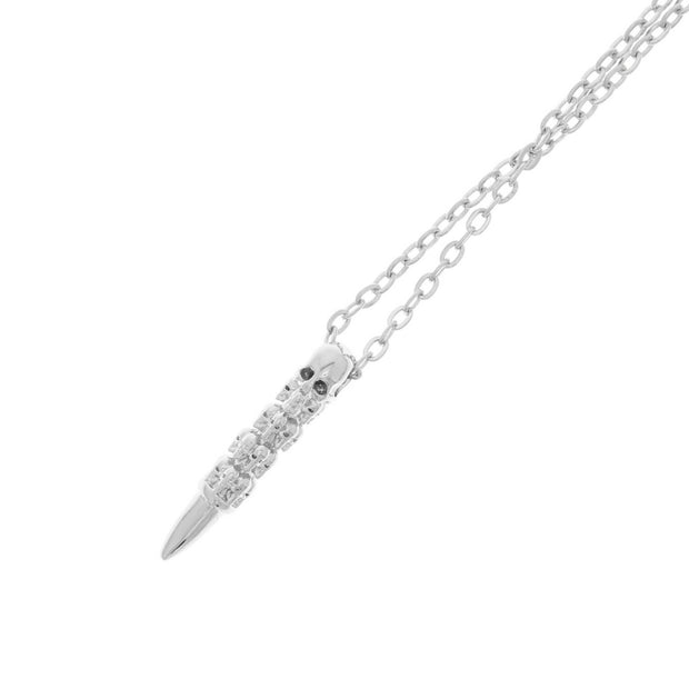 Skull Engraved Bullet Necklace