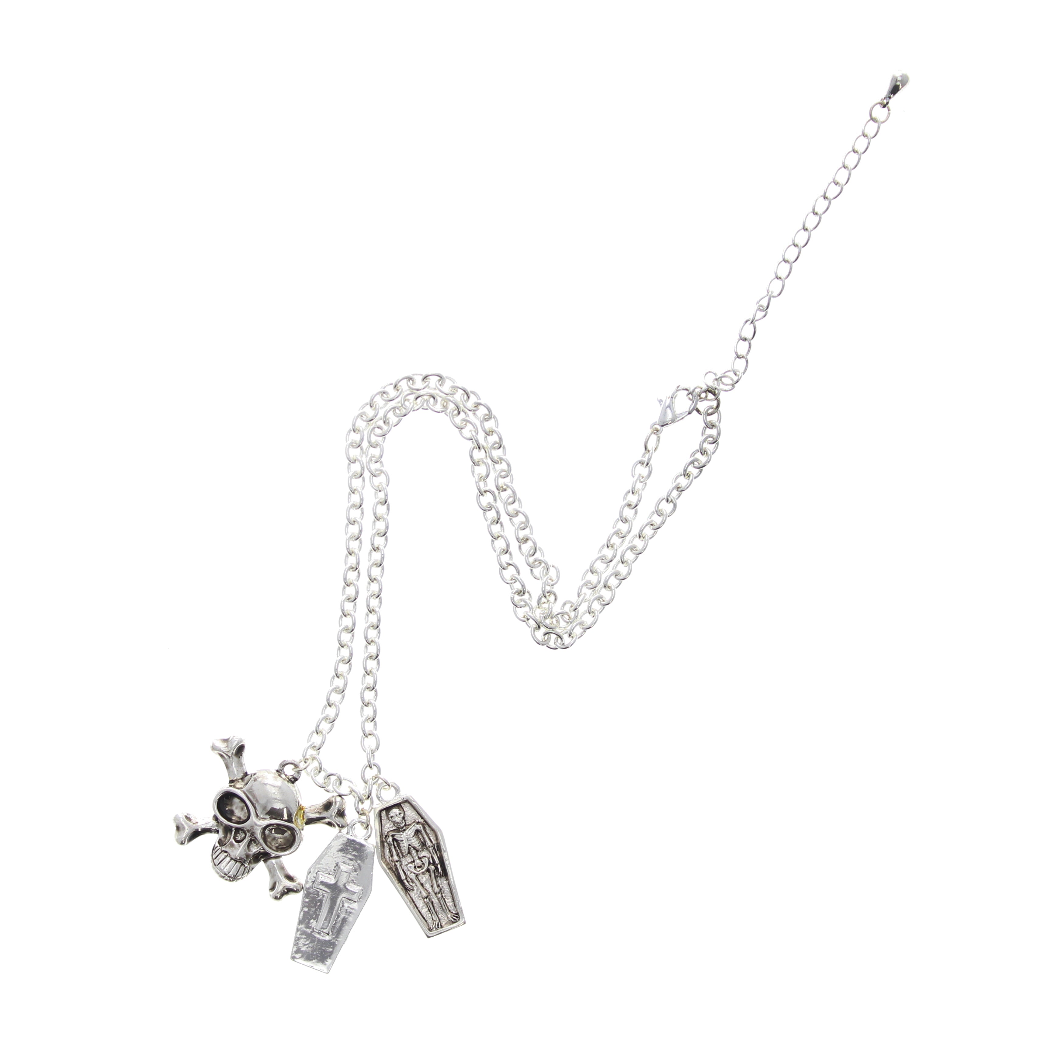 Skull & Crossbones, Open Coffin Necklace