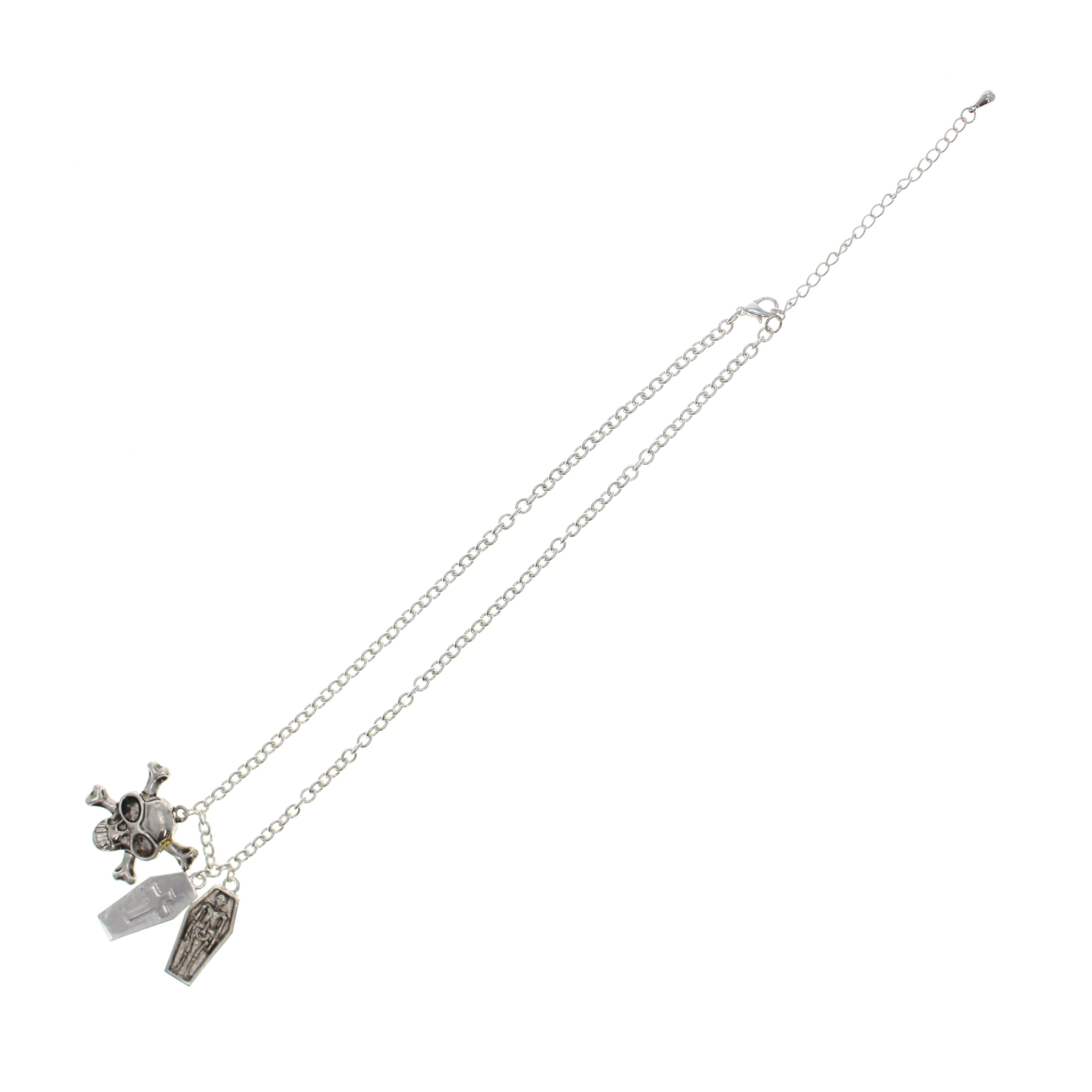 Skull & Crossbones, Open Coffin Necklace