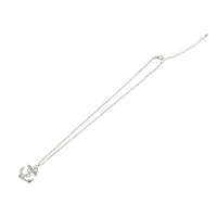 Anchor Pendant & Diamante Stone on Chain Necklace