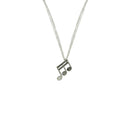 Musical Note Necklace with Diamante Stones