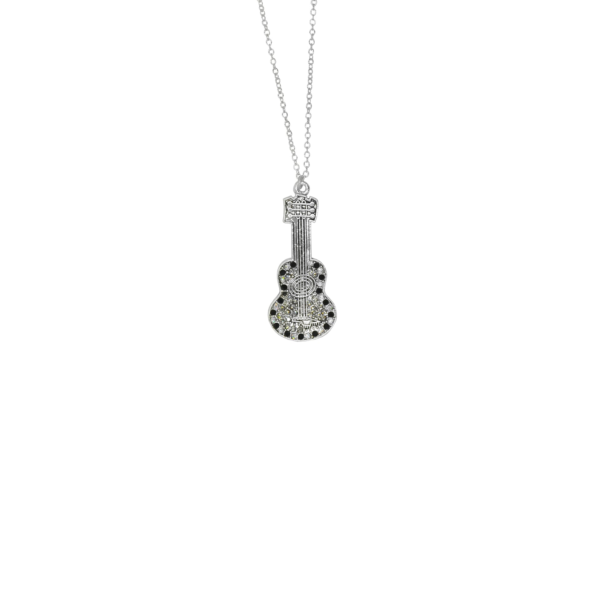 Guitar Necklace with Diamante Stones