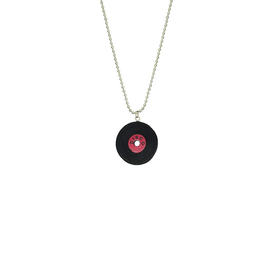 Disco Record Necklace