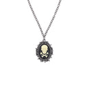 Cameo Skull and Crossbones Necklace