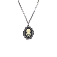 Cameo Skull and Crossbones Necklace