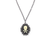 Cameo Skull and Crossbones Necklace (Chain 46cm, Pendant 4.5 x 3.5cm)