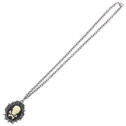 Cameo Skull and Crossbones Necklace (Chain 46cm, Pendant 4.5 x 3.5cm)