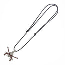 Red Eye Skull with Cross Guns Necklace