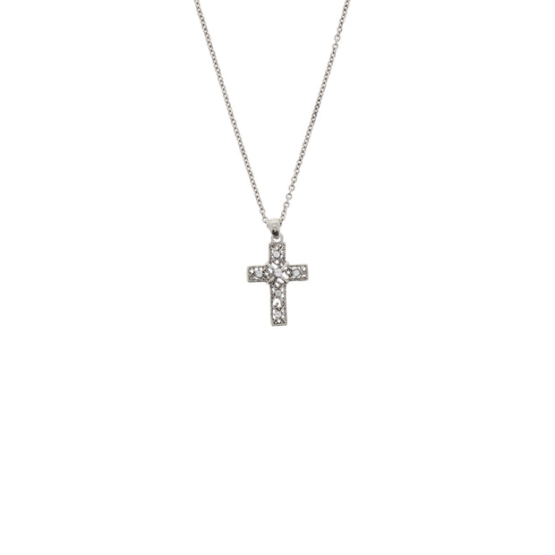 Crystal Stone Cross Necklace