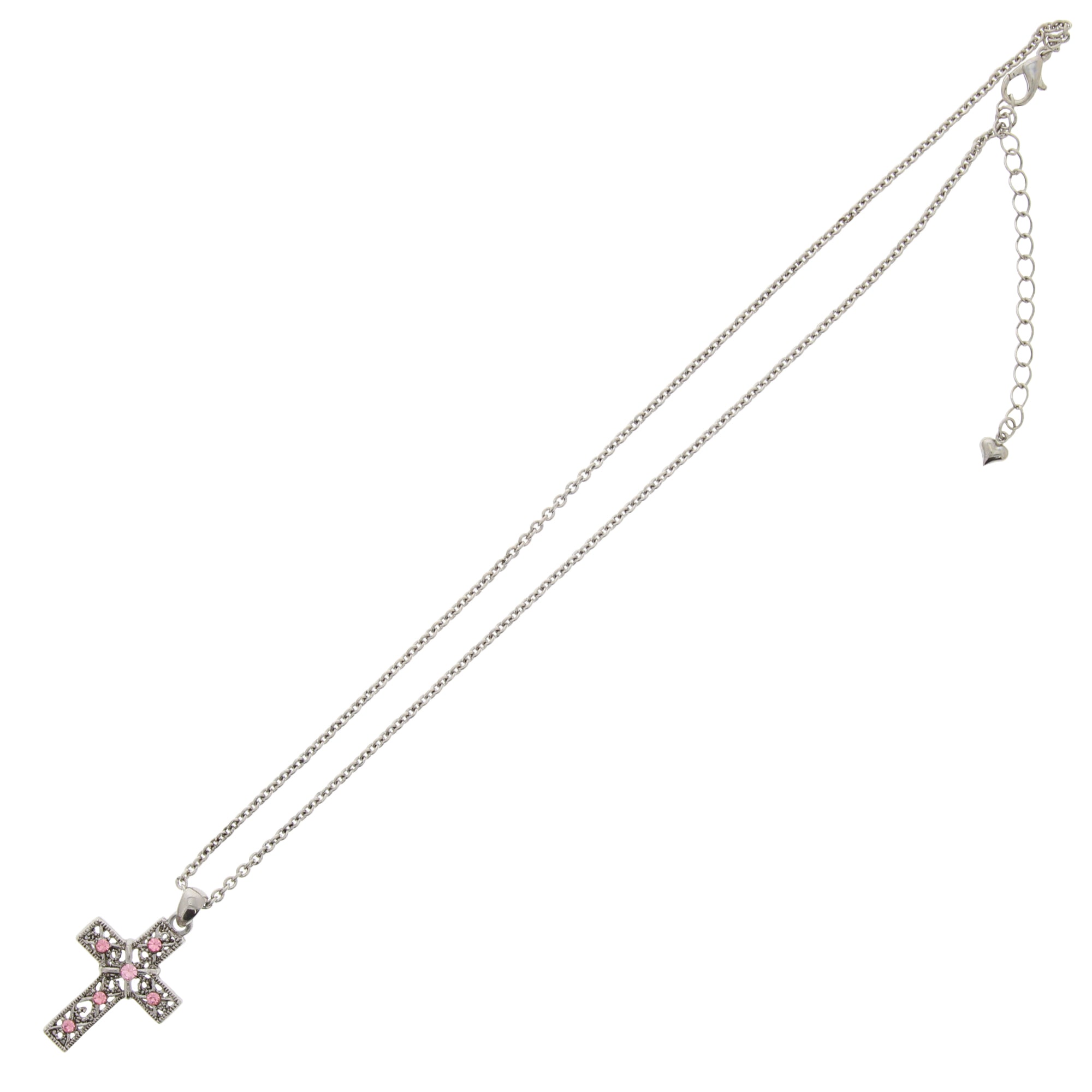Crystal Stone Cross Necklace