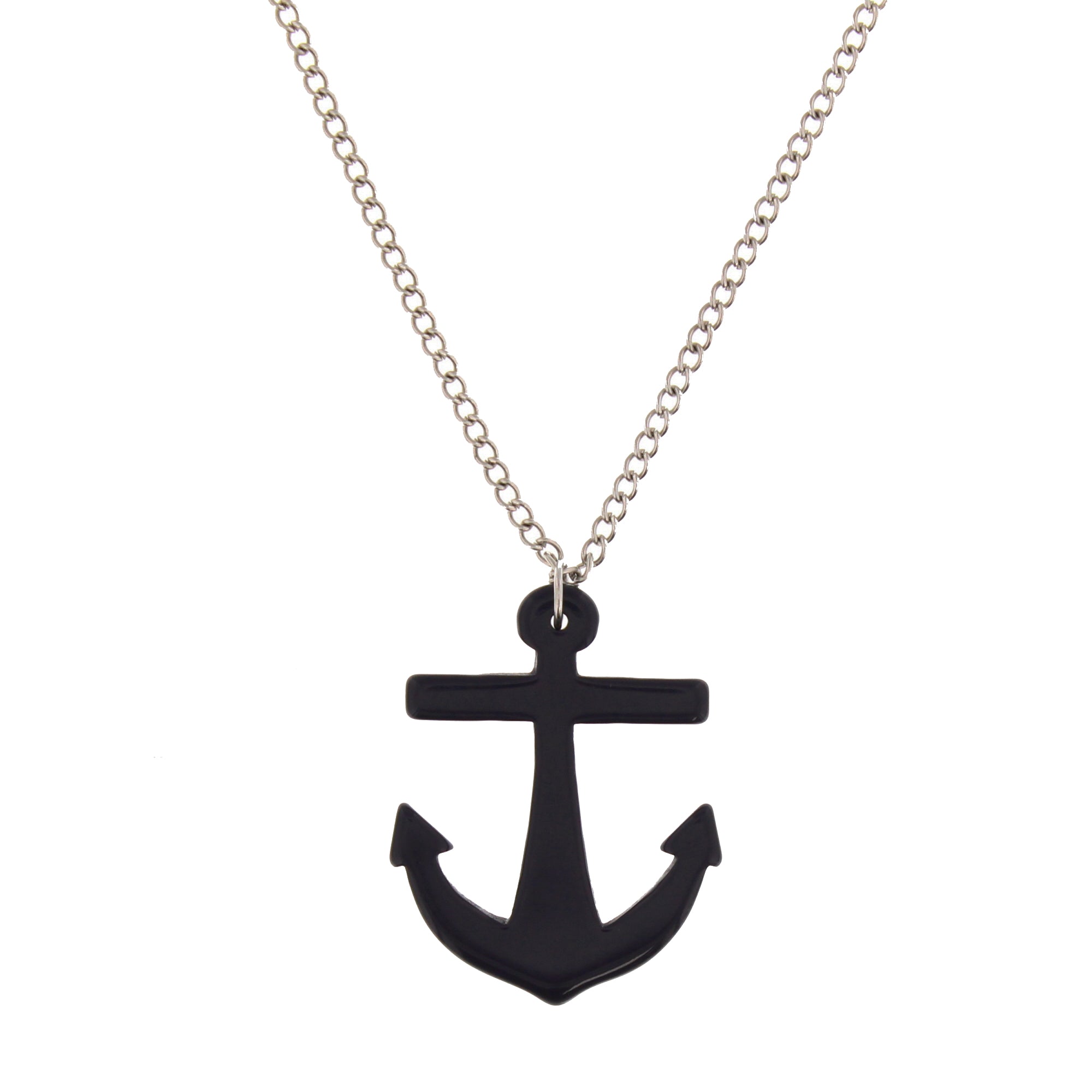 Anchor Pendant on Adjustable Chain Necklace