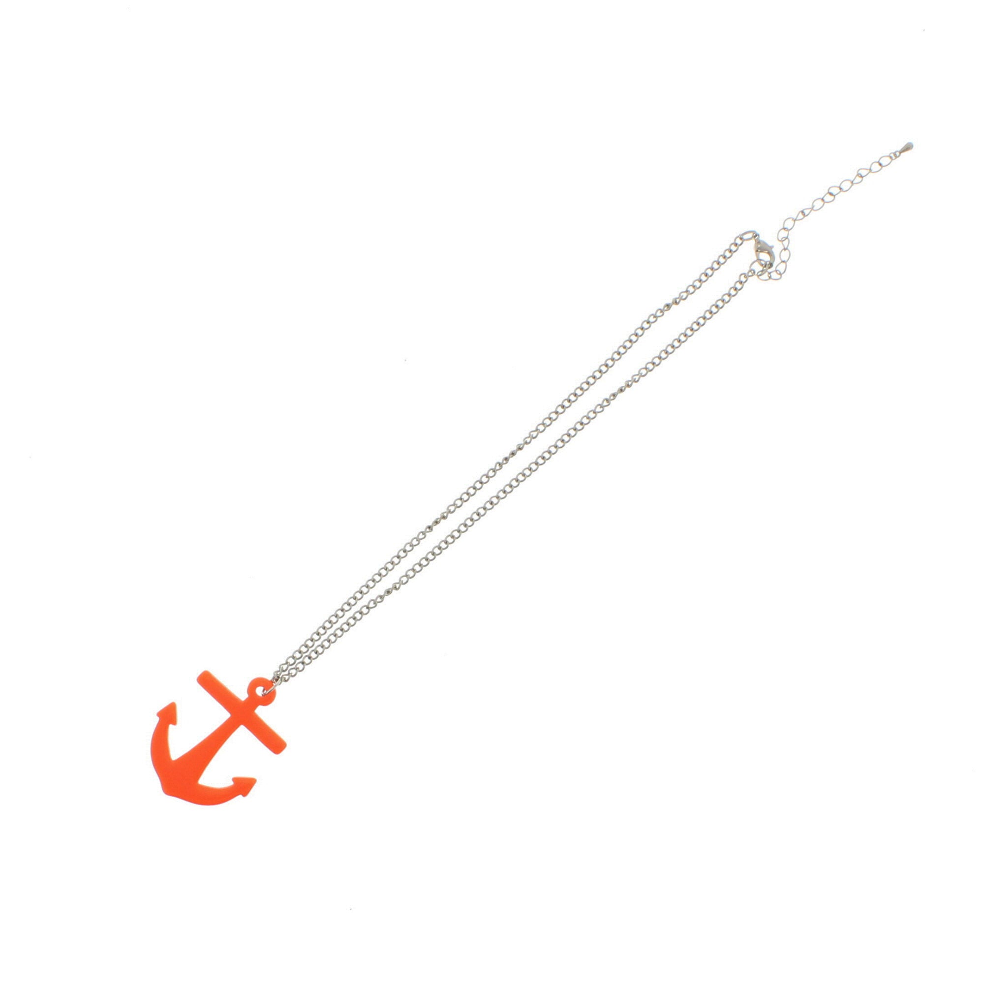 Anchor Pendant on Adjustable Chain Necklace