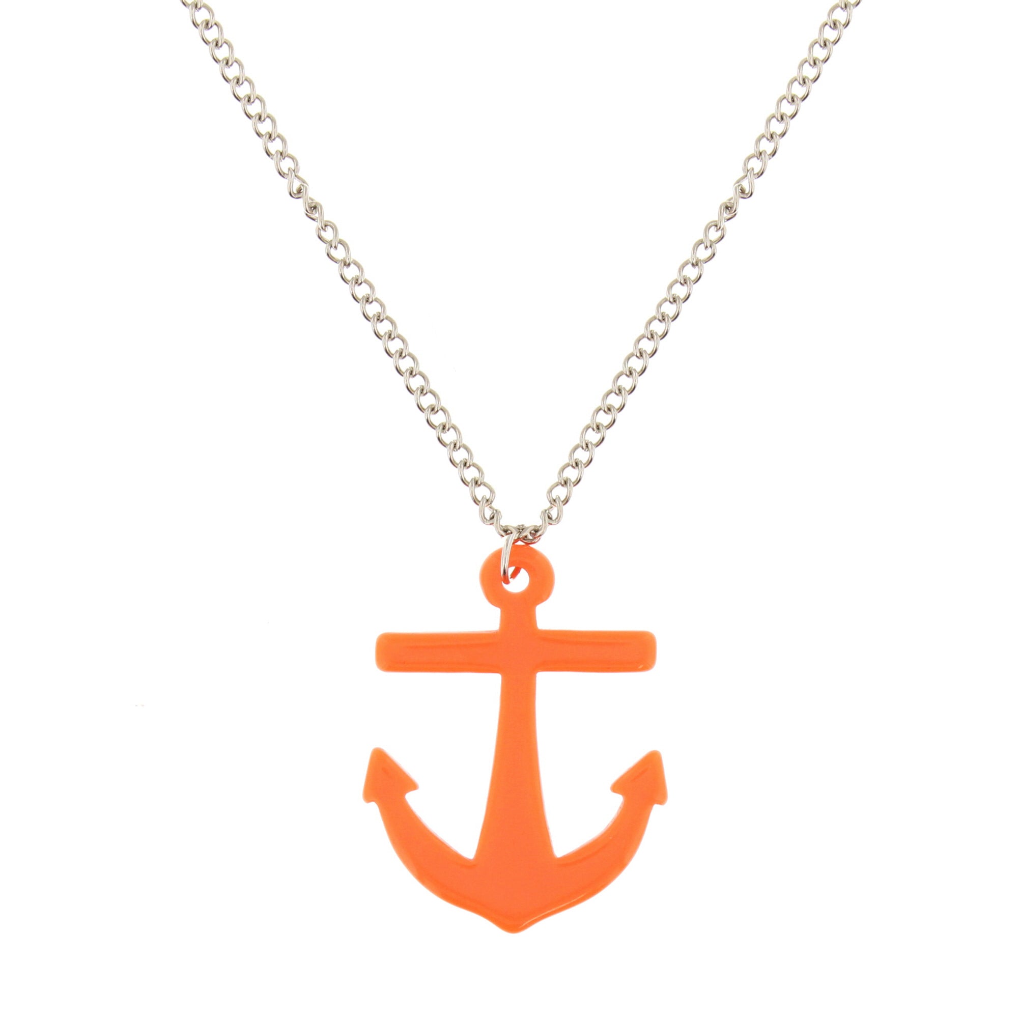 Anchor Pendant on Adjustable Chain Necklace