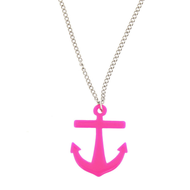 Anchor Pendant on Adjustable Chain Necklace - 5 x 4cm Pendant