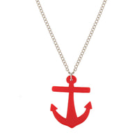 Anchor Pendant on Adjustable Chain Necklace